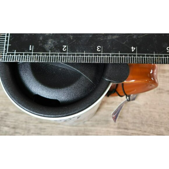 NWT Hello Fall! by Sheffield Home 6.5" Tall Fall Ceramic Travel Mug With Lid - Picture 8 of 11